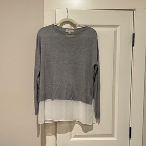 Philosophy Gray Sweater with White Trim